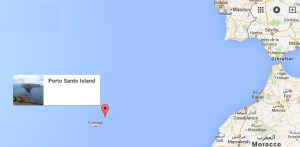 porto santo kaart - vakantie madeira portugal