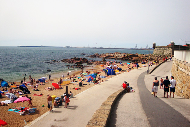Praia Castelo do Queijo super mooi strand vlakbij Porto, Noord- Portugal vakantie 002
