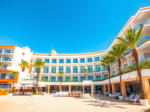 nieuw hotel aan het zonnige strand van albufeira
